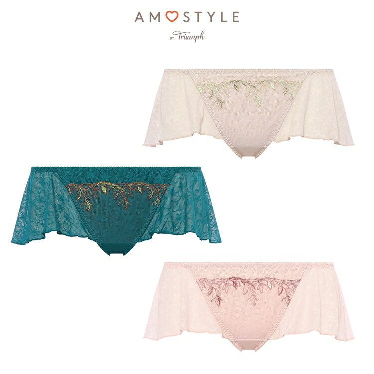 ■関連商品■ AMOSTYLEホープブラ【B,C,Dカップ】 AMOSTYLEホープブラ【E,Fカップ】 夢みるブラ【B,C,Dカップ】 夢みるブラ【E,Fカップ】 レギュラーショーツ ボーイズレングス ■ヒップサイズ： [M]：87-95cm [L]：92-100cm ■はきこみ丈：浅め ■素材：ポリエステル、ナイロン、その他 ※柄物商品は裁断の関係上、柄の出方が画像と異なる場合があります。ボーイズレングス スウェイング リーヴス【M,Lサイズ】 凹凸感の少ない花柄編みレースを身生地に使用した、華やかで軽やかなフレアタイプです。 フロント部分は彩る木々のエンブレースと、編みレースと重ねて、フェミニンなデザインに仕上げました。 身生地は花柄のストレッチ編みレースを使用しているので、軽やかに体の動きにフィットします。 フレアシルエットで足口にゴムを使用していないので、ソケイ部にゴムによる圧迫感がかかりません。 ソケイ部の血流が滞ると、足がむくみやすくなりますので、在宅やリラックスタイムにもおススメです。 ローライズのボトムにも対応できるヒップハンガータイプです。