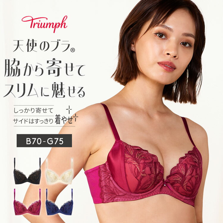 ★セール27％OFF★ トリンプ 天使のブラ(R) スリムライン584 ブラジャー【D,E,Fカップ】 TR584 WHU 大きいサイズ ラージサイズ