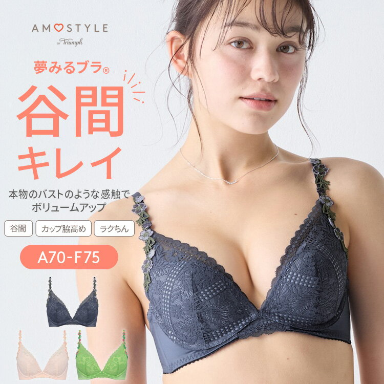 ★セール20％OFF★[アモスタイル]夢みるブラ DeepV ブラジャー フレーバーウォーター【A,B,C,D,E,Fカップ..