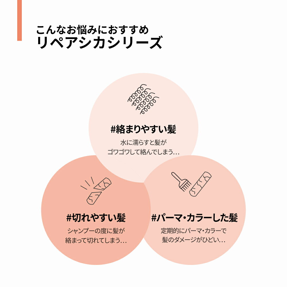 AMOS アモス リペアシカ トライアル3種キット 使い切り 旅行用 お試し トラベルサイズ ダメージヘア用 傷んだ髪 プロテイン CMC セラミド 韓国 ヘアケア アモスプロフェッショナル amosprofessional-10000104 アモスプロフェッショナル サンプル画像3