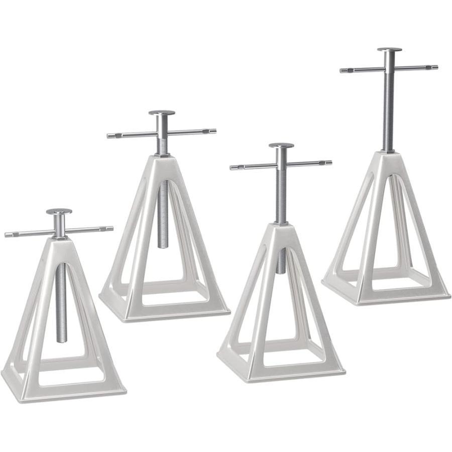 スタビライザー ジャック 4 パック 追加のネジナット付き RV トレーラー キャンピングカー用 アルミニウム ジャック スタンド シングルサポート 6000 ポン