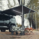 車 サイドオーニング カーサイドタープ カーオーニング LEDライトバー付き アルミ合金ハウジング リップストップ200Dオックスフォード生地 UPF50+防水...