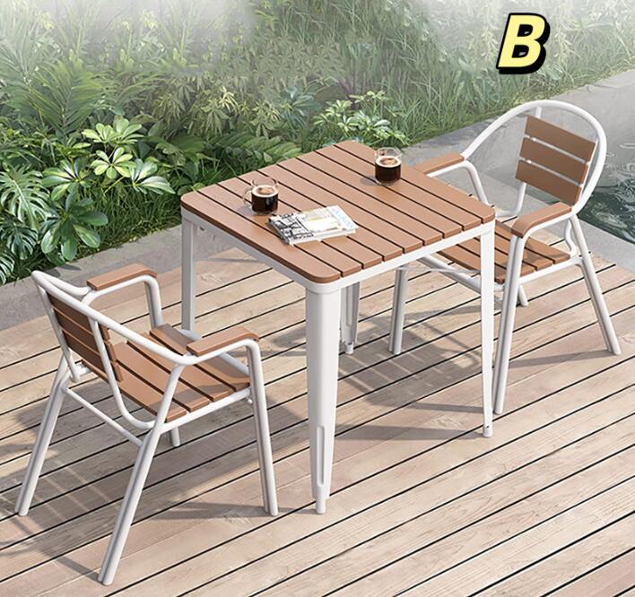 ガーデンファニチャ―セット ガーデンテーブル チェアー アルミニウム/ラタン調バルコニーテーブルとチ..