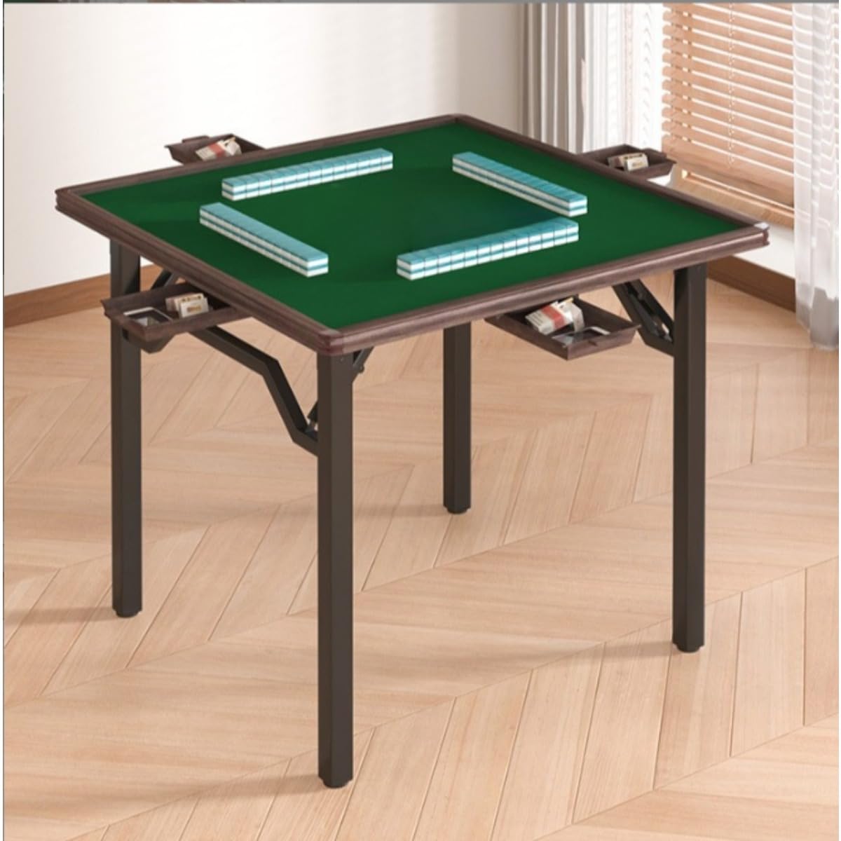 マージャンテーブル マージャン卓 折りたたみ式チェスとカードテーブル、麻雀テーブル、多目的正方形折りたたみテーブルテーブル 折りたたみ マージャン卓 折り畳み 雀卓 テーブル 手打ち用麻雀台 家庭用麻雀卓 軽量 家庭用 老人ホーム 携帯便利 アウトドア 麻雀クラブ