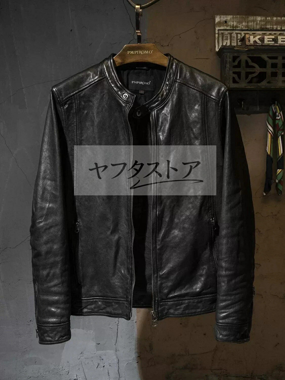 メンズファッション ライダースジャケット 羊革 ヴィンテージ 本革 格好良い 革ジャン M～3XL(4)