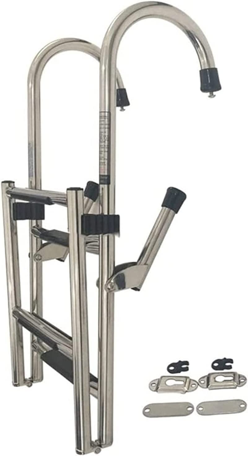 ボート用 梯子 ラダー ボート リアエントリーポンツーン/ドック用のステンレス鋼製延長ボートはしご、..