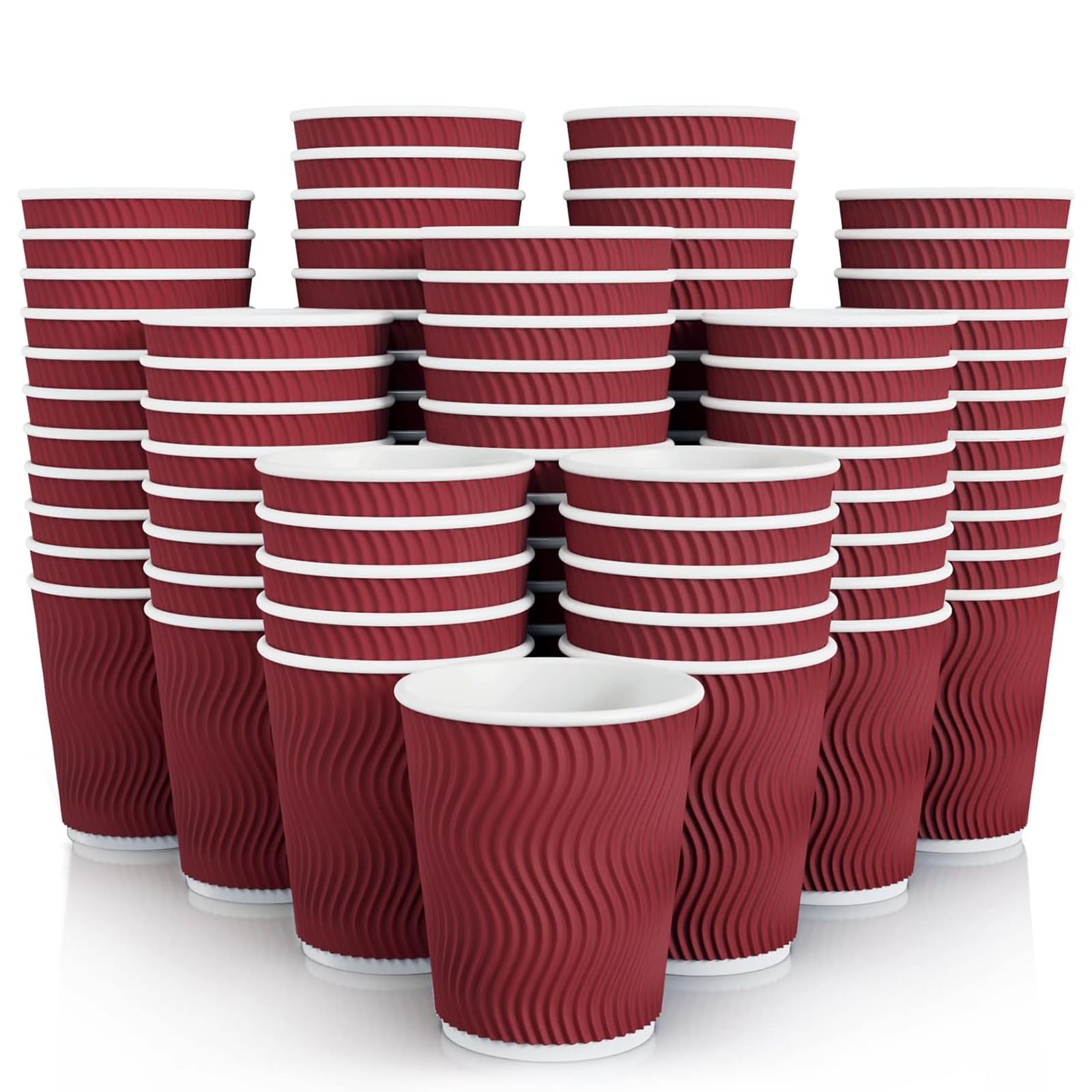 紙コップ 使い捨て 蓋付き 100個入セット コーヒー カップ 耐熱 業務用 テイクアウト カフェ ホットドリンク 紙コップ 三重断熱紙コップ 厚紙 カップ ドリンクカップ お茶カップ 使い捨て紙コップ 業務用品 ペーパーカップ