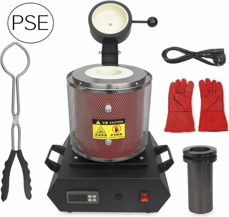 電気溶解炉 金溶解炉 PIDデジタル温度制御溶解炉 1150℃自動デジタル溶解炉 金属溶解炉 容量1/2/3kg 金銀精錬用鋳造炉 PSE認証