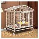 犬ケージ 屋根付き ペットケージ 小型犬/中型犬/大型犬 ドッグクレート カゴ トイレ ノイズ防止 犬用ケージ キャスター付き トレー付き 持ち運び 犬小屋 組...