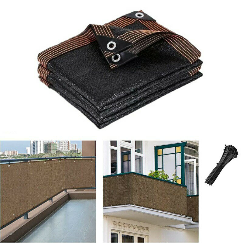 ベランダ目隠し シェード オーニング 高密度ポリエチレン 濃い色で目隠しバルコニーシェード 強度UP UVカット 風通しも良い家 窓 ベランダ 快適空間 プライバシー保護目隠しシート