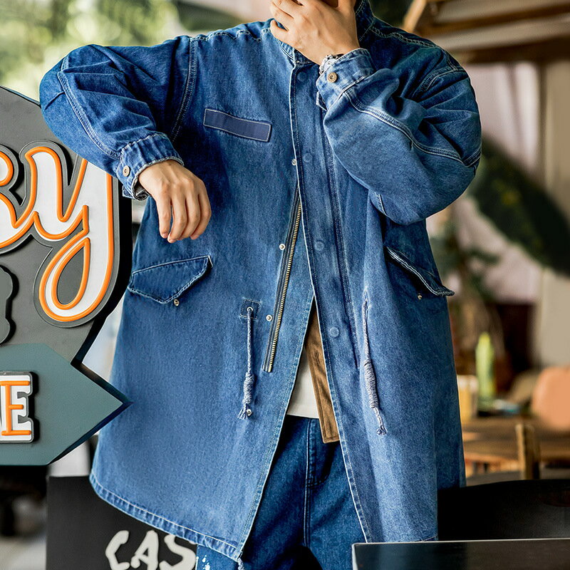 乐天商城 - ヴィンテージ仕様 M-1965 DENIM FISHTAIL PARKA メンズ レトロ デニム カバーオールジャケットコート　新品未使用　S～L