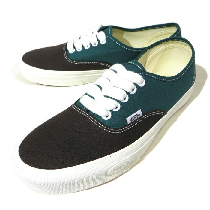 VANS ヴァンズ バンズ スニーカー シューズ 靴 AUTHENTIC VN000BW5CI2 US企画 オーセンティック グリーン×ブラウン 2トーン キャンバス