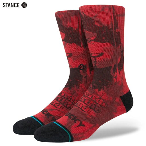 STANCE SOCKS スタンス ソックス 靴下 WANNA PLAY チャイルド・プレイ チャッキー コラボ クルーソックス レッド ブラック マルチ メンズ/フリー STANCE SOCKS スタンス ソックス 靴下 WANNA PLAY チャイルド・プレイ チャッキー コラボ クルーソックス レッド ブラック マルチ メンズ/フリー