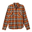 BRIXTON ブリクストン シャツ BOWERY LIGHTWEIGHT ULTRA SOFT FLANNEL ネルシャツ テラコッタ×ブラック チェック/S-L