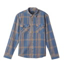 BRIXTON uNXg Vc MEMPHIS LINEN BLEND LONG SLEEVE SHIRT `FbNVc u[~Th `FbN/S-L