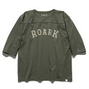 ROARK REVIVAL ロアーク リバイバル トップス Tシャツ カットソー “MEDIEVAL LOGO” 3/4 SLEEVE TEE 七分袖Tシャツ アーミーグリーン/S-XL