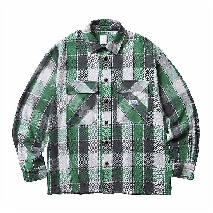 Liberaiders リベレイダース トップス シャツ LR COTTON PLAID SHIRT 長袖シャツ グリーン チェック/M-XL