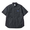 Liberaiders xC_[X gbvX Vc GRID CLOTH S/S SHIRT Vc ubN Obh iq/S-XL