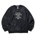 Liberaiders xC_[X gbvX XEFbg LR SLOGAN CREWNECK g[i[ ubN/M-XL