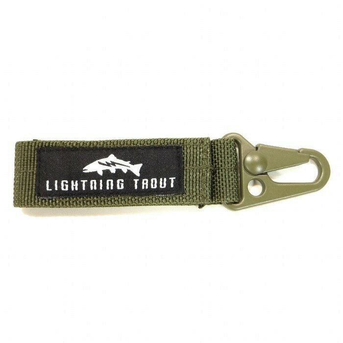 LIGHTNING TROUT ライトニングトラウト 小物 グッズ NYLON BELT KEY HOULDER キーホルダー オリーブ グリーン