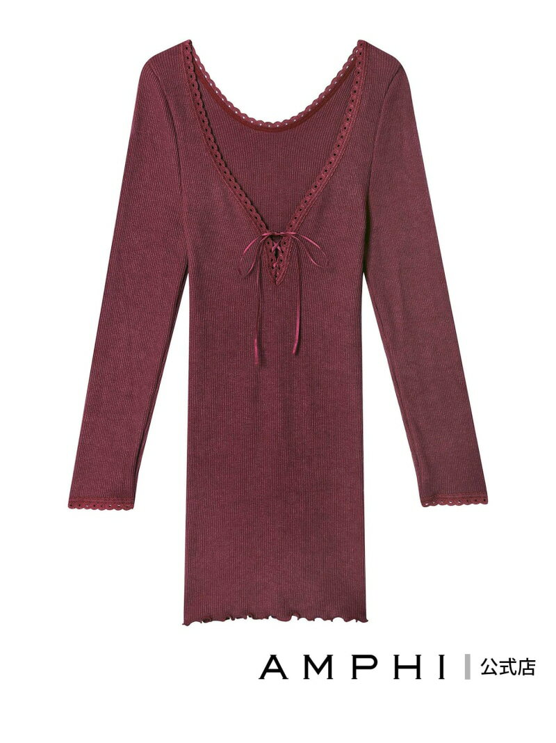 AMPHI あったかインナー 薄手 リブ素材 9分袖 長袖 AMPHI アンフィ インナー・ルームウェア その他のイ..