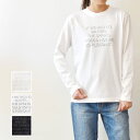 le ciel de HARRISS（ルシェルドハリス) 英字プリント 長袖Tシャツ(ha002)(BK241-12210)