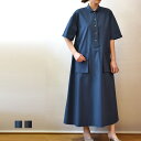 irise(イリゼ)ポケット付き ウイングカラー 半袖 ワンピース(ir014)(t7063)