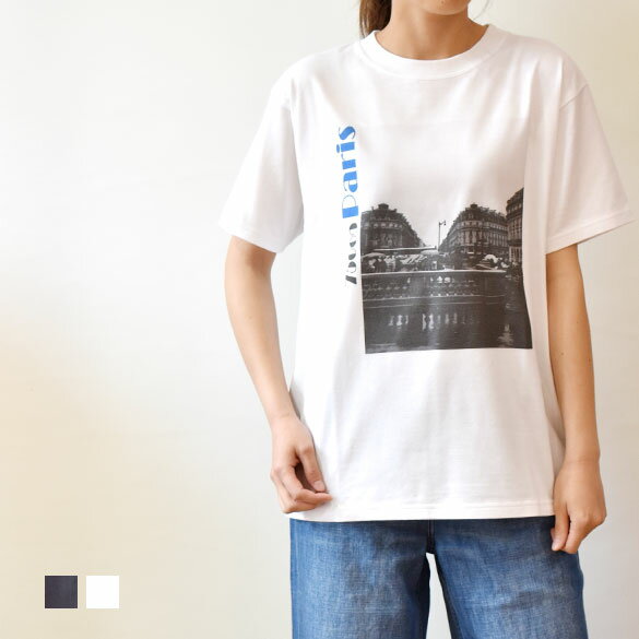 irise（イリゼ）街並みプリント 半袖Tシャツ(ir047)(t9090)