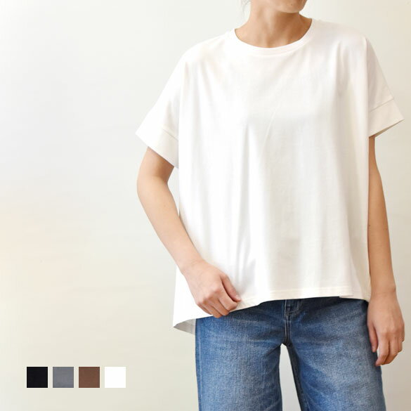 パシオーネ（PASSIONE）前後差のあるクルーネック半袖Tシャツ(pa032)(626936)