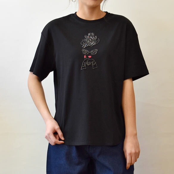 ププラ（PUPULA）ANAIA SMOOTH お洒落マダム 刺繍 半袖カットソー(pp013)(161043)