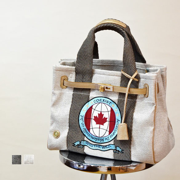 Rakuten - ADMJ（エーディーエムジェイ）リネンラメクロス/前金具付トート32cm(Dカン＋)(ad282)(26SA01013)