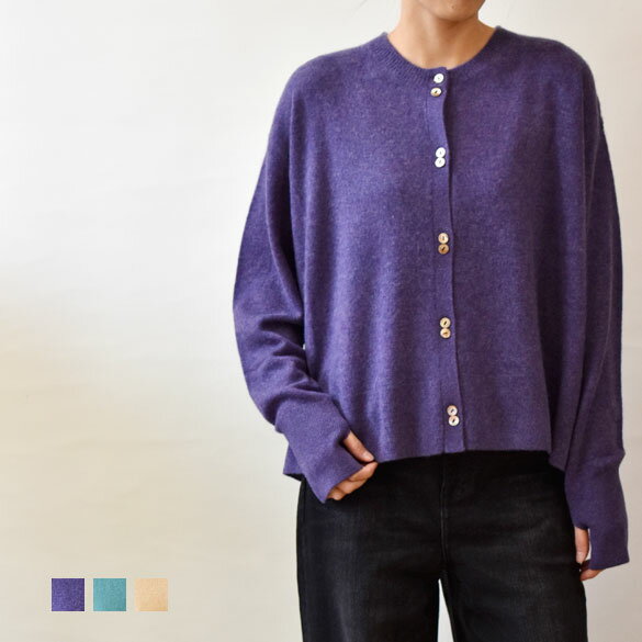 GN（ジーエヌ）カシミヤ100 クルーネックカーディガン(gn095)(42-3866290)