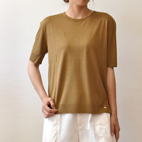 ヘルノ（HERNO）ハイゲージ薄手ニットTシャツ(hn025)(JG000223D)