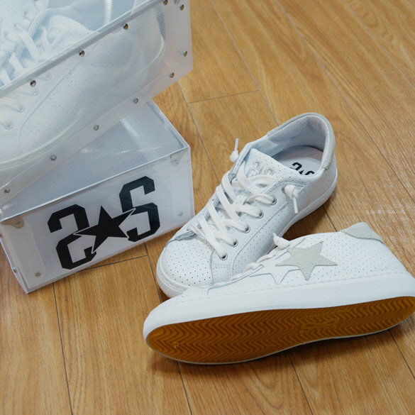 2Star ツースター　パンチング 2STAR レザースニーカー(ts002)(送料無料)(代引手数 ...