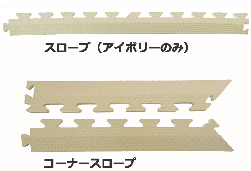【JQ-90と同送のみ】ジョイントクッションJQ-90のJQスロープ90・コーナースロープ 接着剤不要 置き敷 簡単施工（スロープ1枚orコーナースロープ2本/1組）