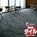 川島織物セルコン 業務用 タイルカーペット ピクタ ソメワケナミ AB640 全厚8mm 寸法50×50cm 16枚入り/ケース