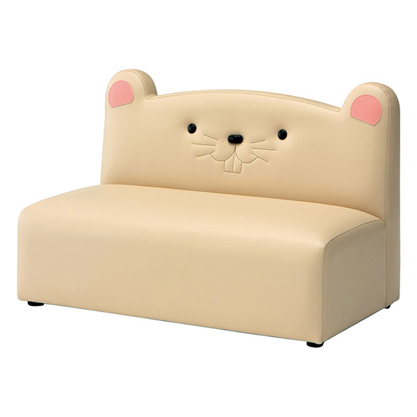 omoio 驚きの高品質!耐久性ばっちりのかわいい子供用シリーズ キッズソファー2P マウス/KS-2P-NEZ