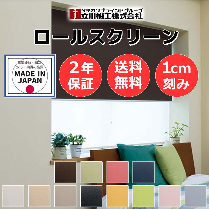 カーテンレール 取付可 窓回り 収納 目隠し 空間 間仕切り 立川機工 ロールスクリーン 遮光2級 ネムロ