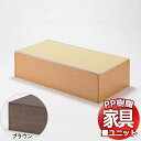 PP樹脂畳ユニット ロータイプ 120 単品 幅120cm×奥行60cm×高さ31.5cm 掘りごたつ 収納ベンチ 収納ボックス 畳収納 和室