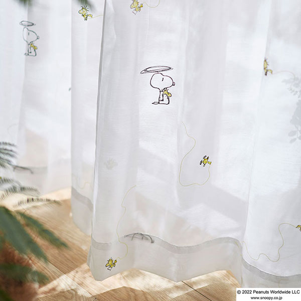 【送料無料】 既製カーテン PEANUTS EDTION.4 スヌーピー 遮 光 シアー 安価 3サイズ Helicopter voile..