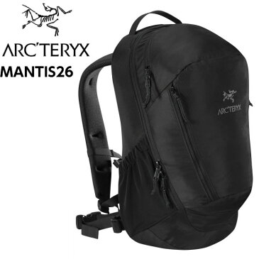 国内正規品 ARC'TERYX Mantis 26 Backpack Black2 アークテリクス マンティス26 デイパック ビジネスバック 26L 正規輸入品 バックパック タウンユース L06901500