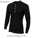 AN} ACLIMA WarmWool Granddad Shirt Men EH[E[ O_bh Vc ubN Ci[ XL[ Xm{