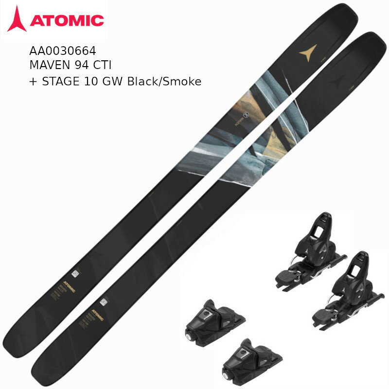 Board - アトミック スキー板 2026 ATOMIC MAVEN 94 CTI Black + STAGE 10 GW オールマウンテン レディス マーカー ビンディングセット