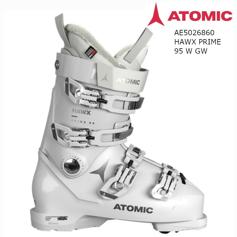 アトミック スキーブーツ 2024 ATOMIC HAWX PRIME 95 W GW White Silver ホークス プライム レディス 軽量 ラスト 100mm