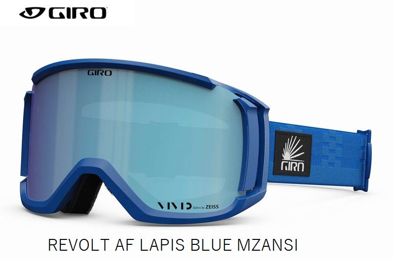 ジロ 2024 GIRO REVOLT AF LAPIS BLUE MZANSI VIVID Royal リボルト 平面ダブルレンズ アジアンフィット スキー スノボ ゴーグル