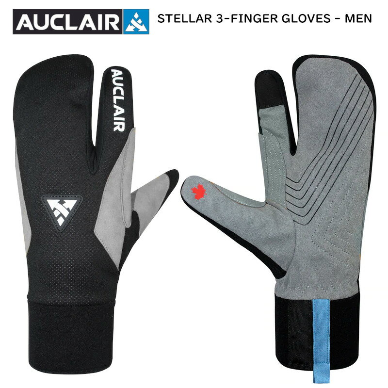 オークレアー グローブ Auclair STELLAR 3Finger Glove ウインドプルーフ 3本指 アウトドア メンズ カナディアン