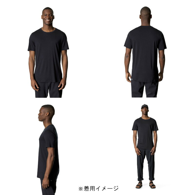 フーディニ HOUDINI Ms Tree Tee Drawing Logo 900 True Black メンズ Tシャツ 限定