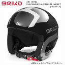 ブリコ ヘルメット BRIKO 25113HW VULCANO FIS 6.8 MULTI IMPACT A0N Shiny Black Silver ボルケーノ マルチインパクト ブラック レース レーシング