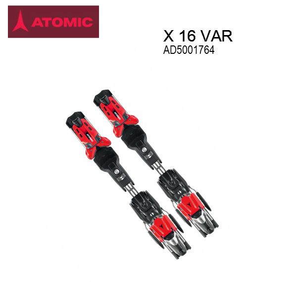 ATOMIC X16VAR Color RED / BLACK Adjustment Range 249-364mm Din Scale 8-16 Height 17mm Weight 1480g（1/2 per Binding） Feature Variable Positioning (VAR) / Full Flex メーカー希望小売価格はメーカーカタログに基づいて掲載しています