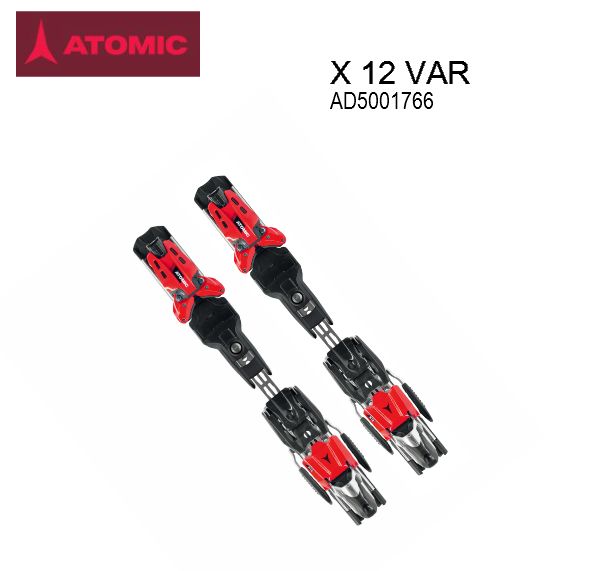 ATOMIC X12VAR Color RED / BLACK Adjustment Range 265-364mm Din Scale 4-12 Height 17mm Weight 1470g（1/2 per Binding） Feature Variable Positioning (VAR) / Full Flex メーカー希望小売価格はメーカーカタログに基づいて掲載しています